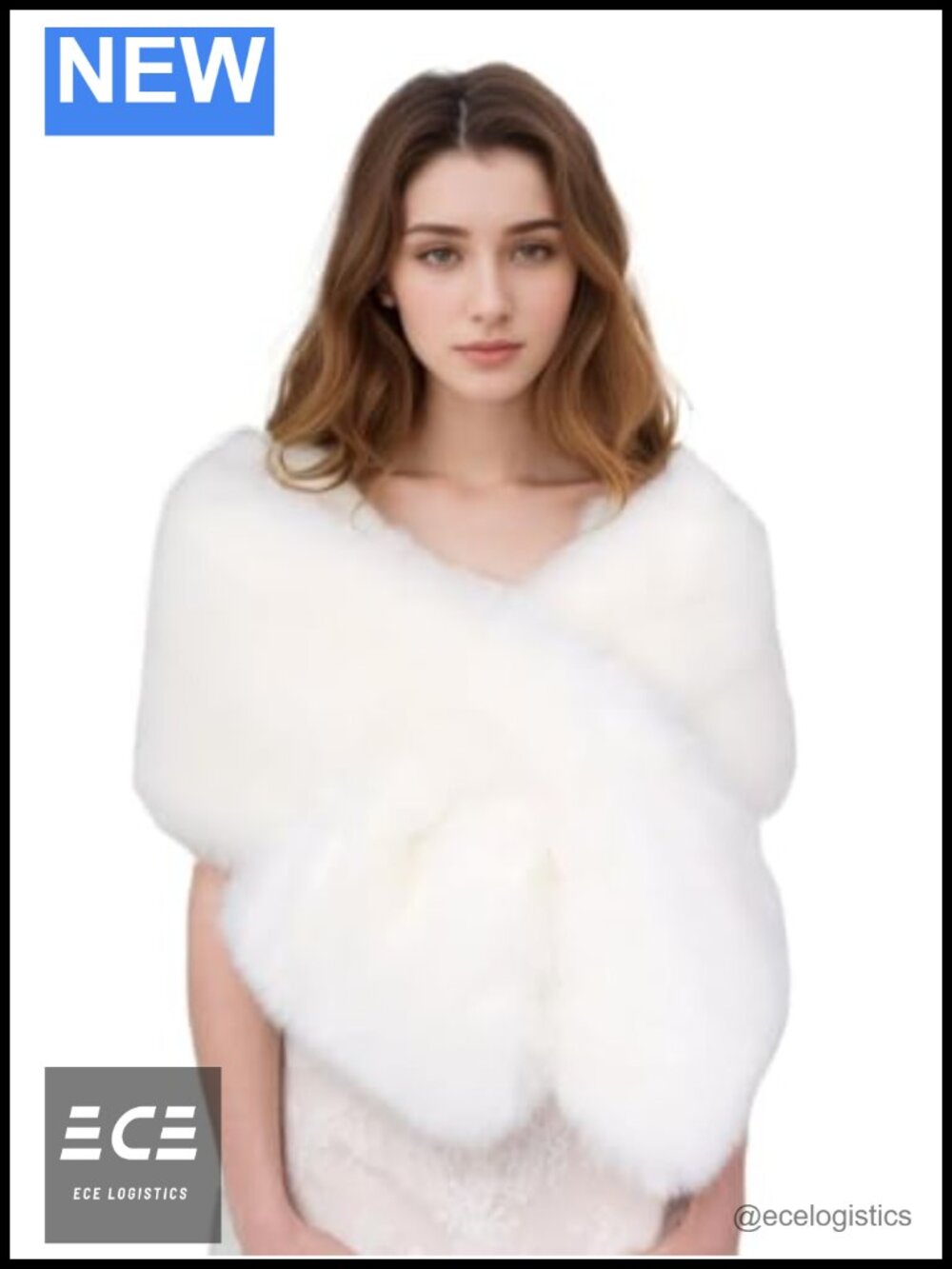 Faux Fur Shawl Wraps Cloak Coat Cape for Evening Party Wedding